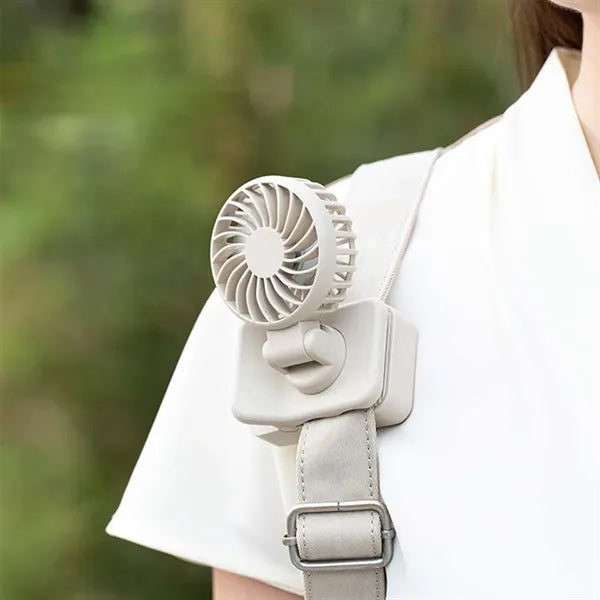 Summer rechargeable portable umbrella clip on handheld fan
