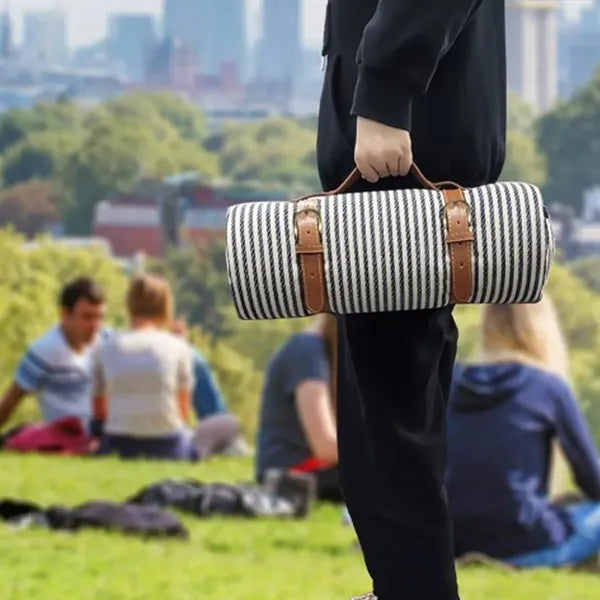Outdoor Picnic Waterproof Blanket with Leather Straps