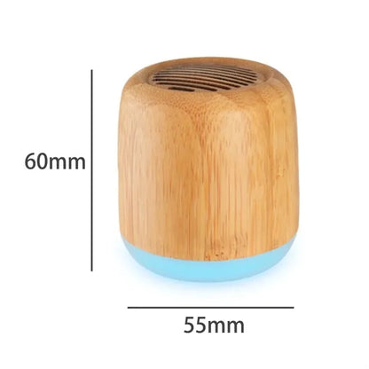 Bamboo Wireless Bluetooth Speaker with LED Light