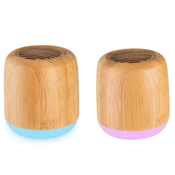 Bamboo Wireless Bluetooth Speaker with LED Light