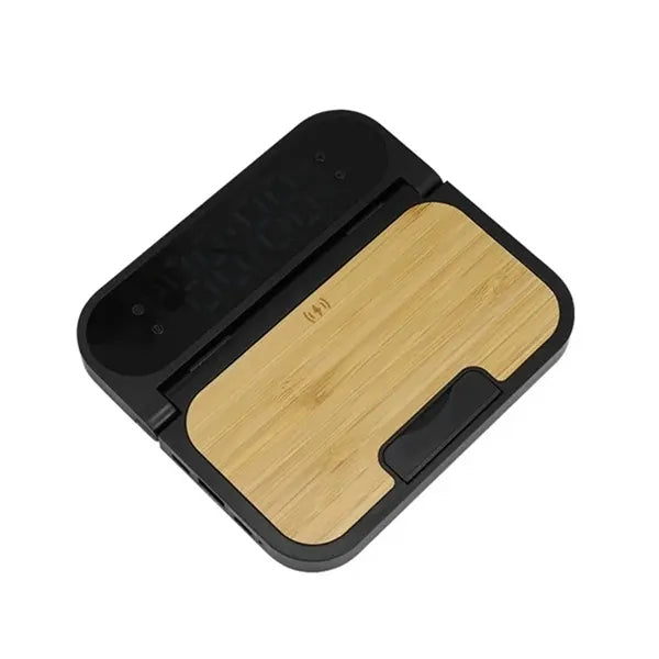 3-in-1 Bamboo Wireless Charging Phone Stand