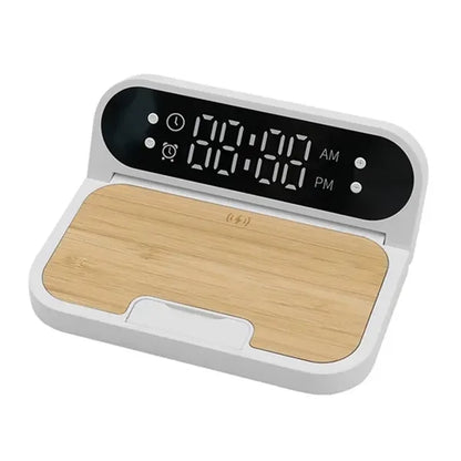 3-in-1 Bamboo Wireless Charging Phone Stand