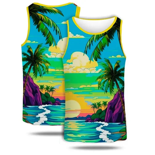 Unisex Performance Dye Sublimation Athletic Tank Top 160GSM