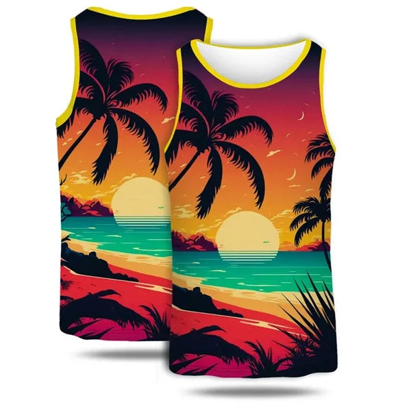 Unisex Performance Dye Sublimation Athletic Tank Top 160GSM