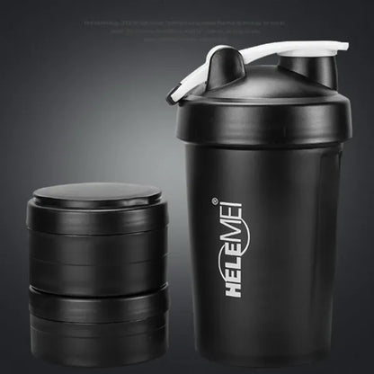 22 Oz Protein Shaker Bottle With Storage Compartment