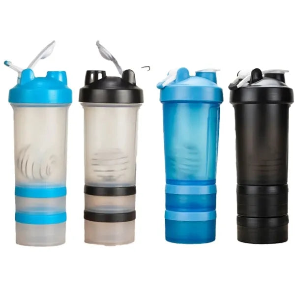 22 Oz Protein Shaker Bottle With Storage Compartment