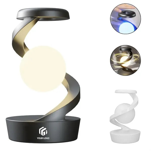 Innovative modern spiral levitation ball wireless LED lamp