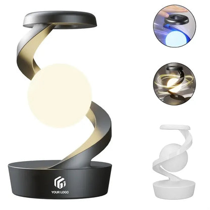 Innovative modern spiral levitation ball wireless LED lamp