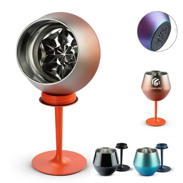 14oz colorful stainless steel wine glasses for party office