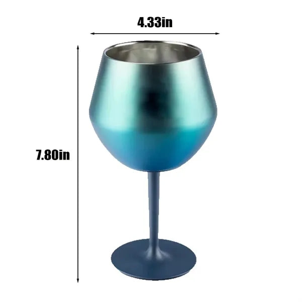 14oz colorful stainless steel wine glasses for party office