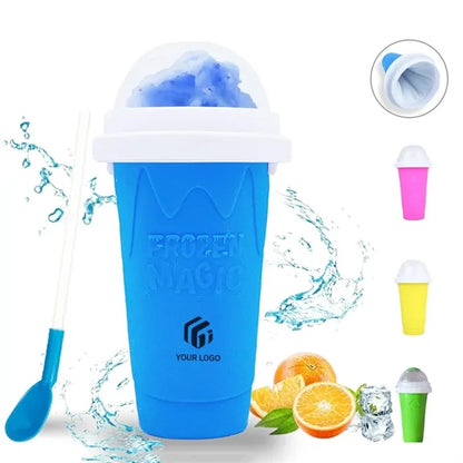 DIY juices ice cream cooling silicone slushy maker cup