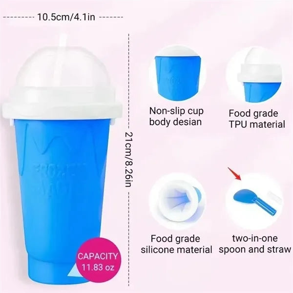 DIY juices ice cream cooling silicone slushy maker cup
