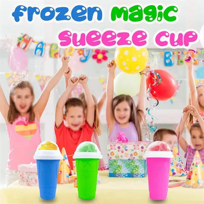 DIY juices ice cream cooling silicone slushy maker cup
