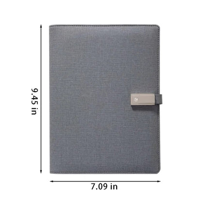 Business phone charging notebook with card slots flash drive