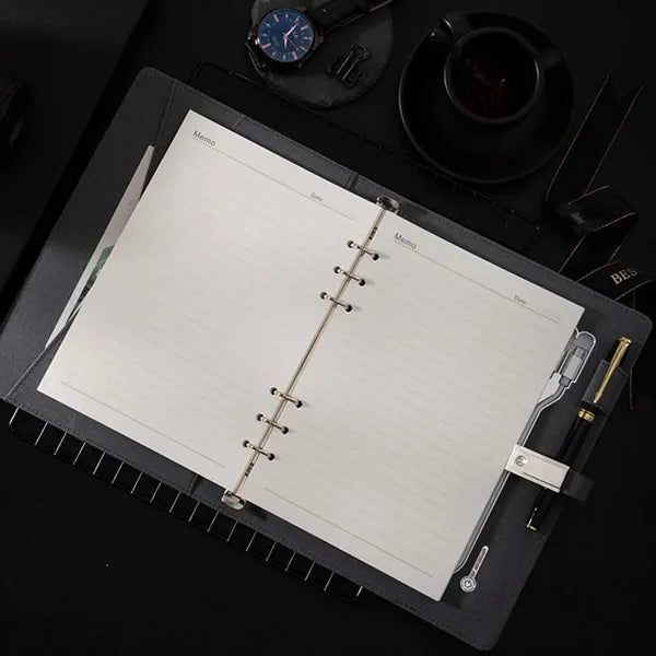 Business phone charging notebook with card slots flash drive