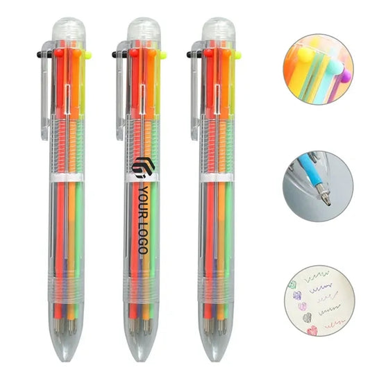 Office school 6-in-1 multicolor retractable ballpoint pen