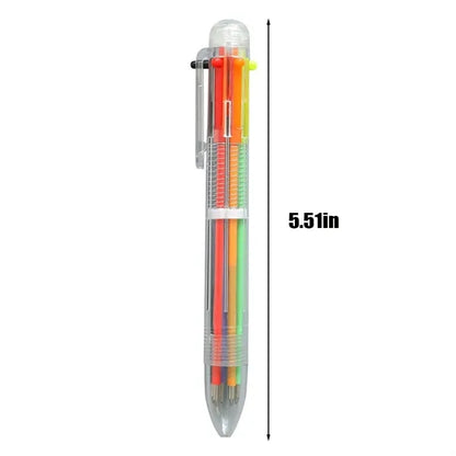 Office school 6-in-1 multicolor retractable ballpoint pen
