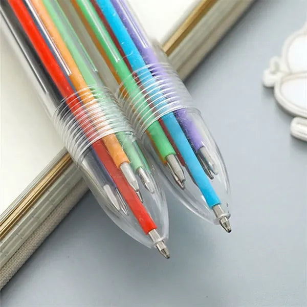 Office school 6-in-1 multicolor retractable ballpoint pen
