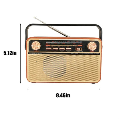 High quality portable retro wireless bluetooth speaker radio