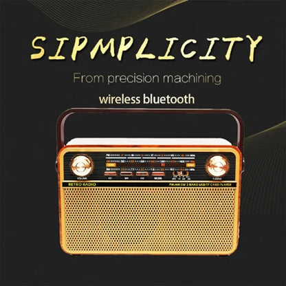 High quality portable retro wireless bluetooth speaker radio
