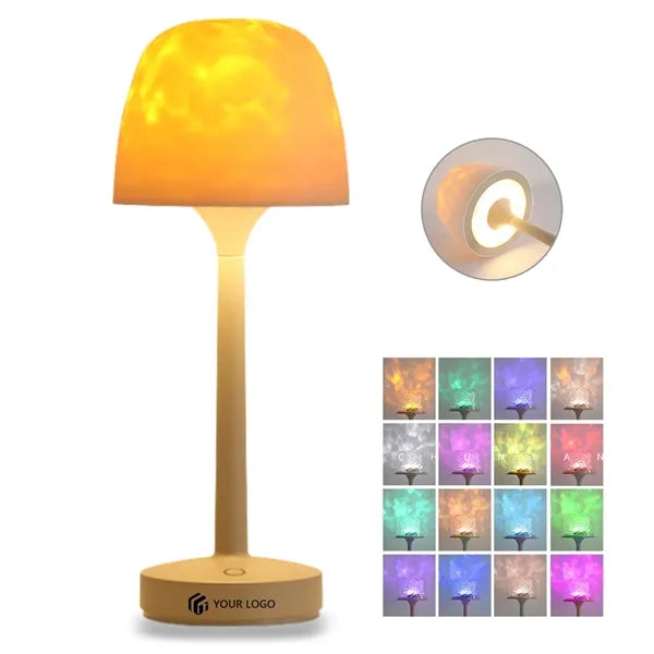 16 color bedroom night light ocean wave projector table lamp