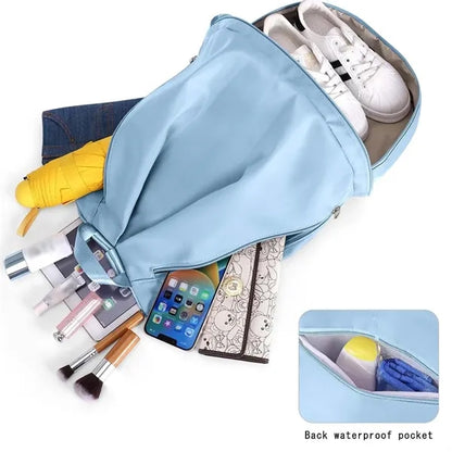 Waterproof beach gym swimming backpack with shoe compartment