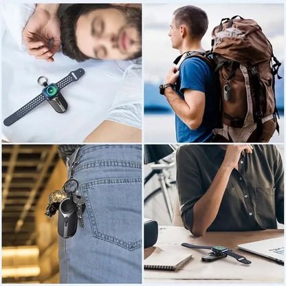 Mini 2-in-1 solar cell phone watch keychain power bank