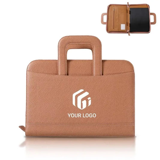 Office organizer leather business portfolio binder folder