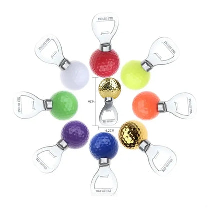 Custom Logo Coaster Golf Ball Shape Beer Bottle Opener