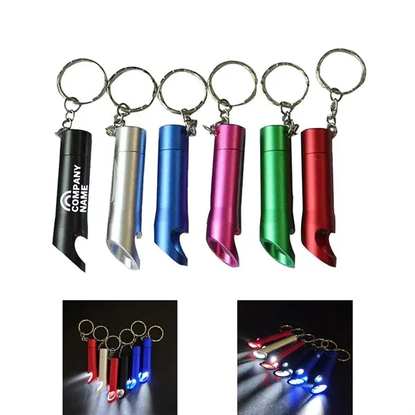 Bottle Opener & Flashlight Keychain