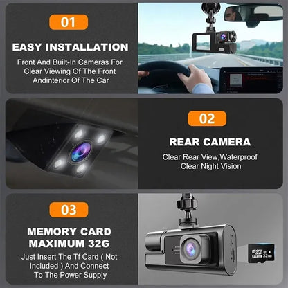 Loop recording motion detection HD in car dashboard camera