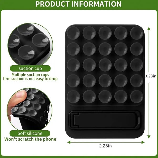 2 in 1 Silicone Suction Cup Selfies Videos Phone Case Mount