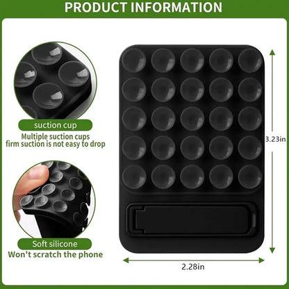 2 in 1 Silicone Suction Cup Selfies Videos Phone Case Mount