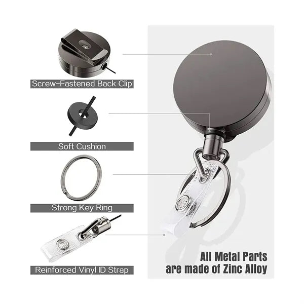 Retractable Badge Holders with Belt Clip