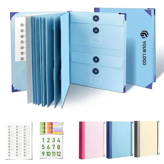 Multiple pockets important document organizer folio folder