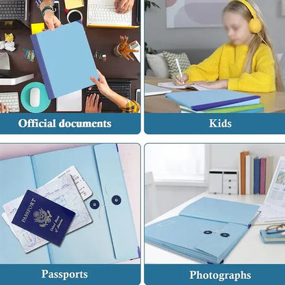 Multiple pockets important document organizer folio folder