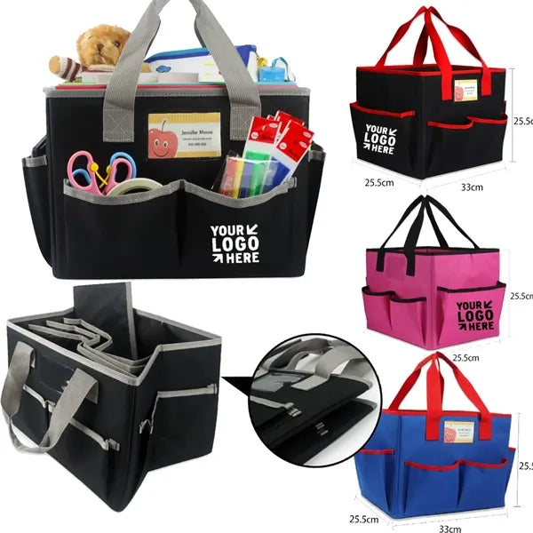 Artist Teacher Organizer Pockets Craft Tote Bag with Handle