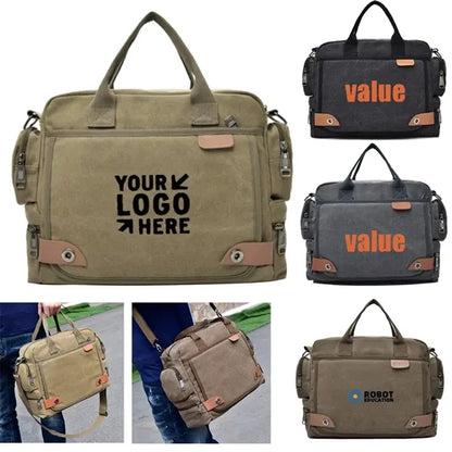Men Canvas Laptop Handbag Messenger Business Work Bag