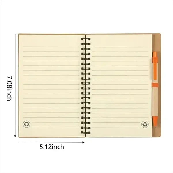 Spiral Notebook with Black Ink Pen