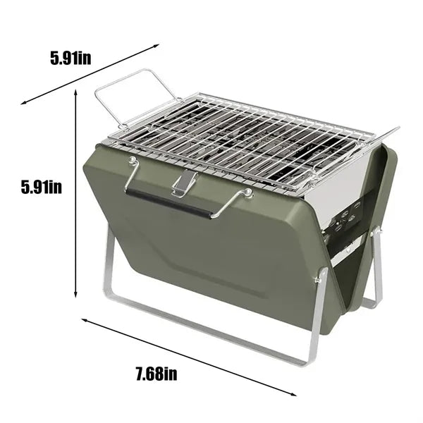Household outdoor folding barbecue stove tabletop grill
