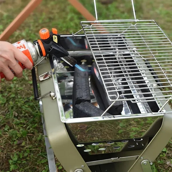 Household outdoor folding barbecue stove tabletop grill