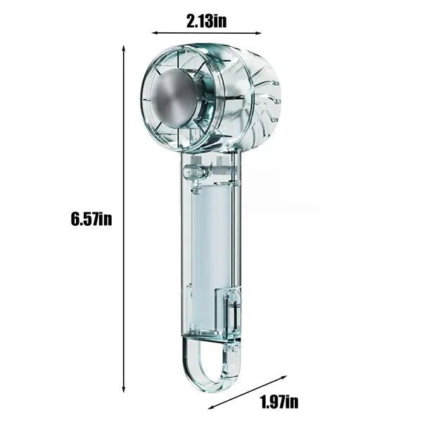 Outdoor portable creative transparent turbine handheld fan