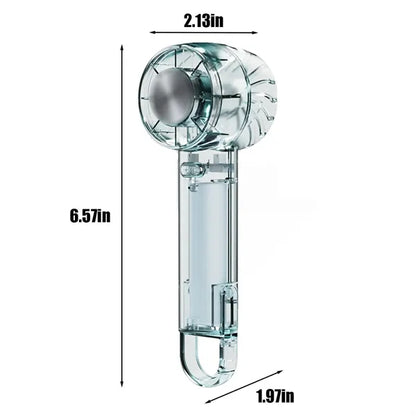 Outdoor portable creative transparent turbine handheld fan