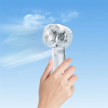 Outdoor portable creative transparent turbine handheld fan