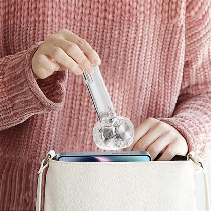 Outdoor portable creative transparent turbine handheld fan
