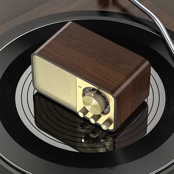 Retro home decor vintage bluetooth speaker with FM radio