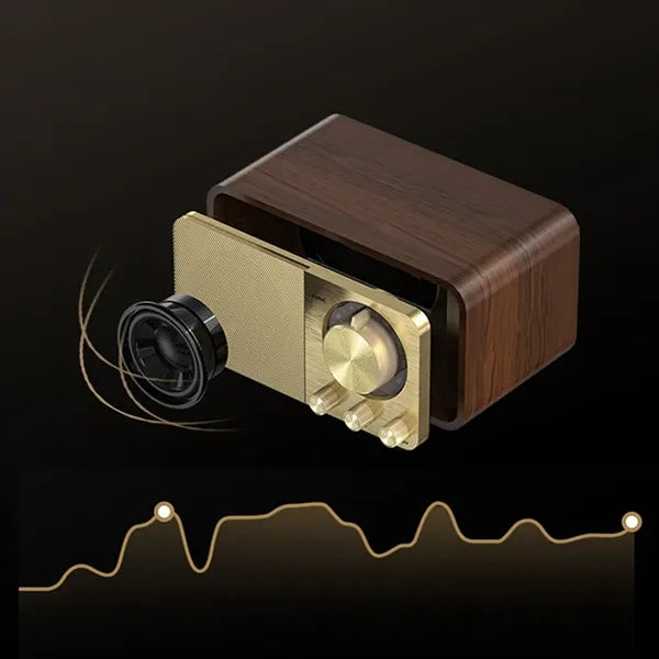 Retro home decor vintage bluetooth speaker with FM radio