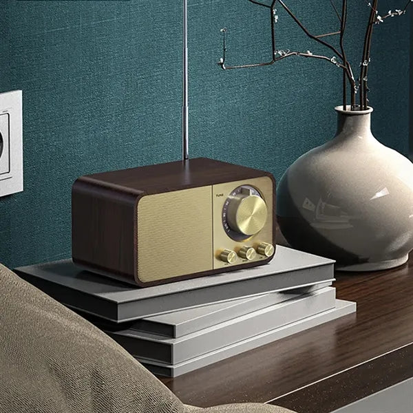 Retro home decor vintage bluetooth speaker with FM radio
