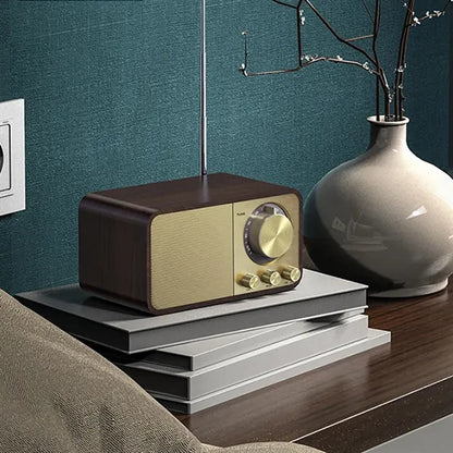 Retro home decor vintage bluetooth speaker with FM radio