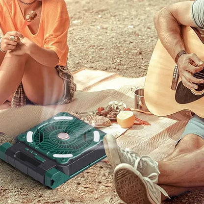 Outdoor camping solar foldable charging desktop fan